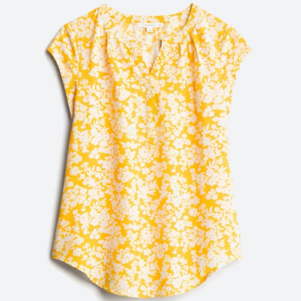 Fun2fun Walden split neck blouse